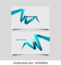 Business card design template. 