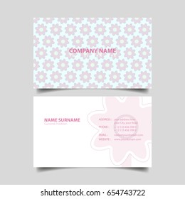 Business card design template. 