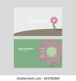 Business card design template. 