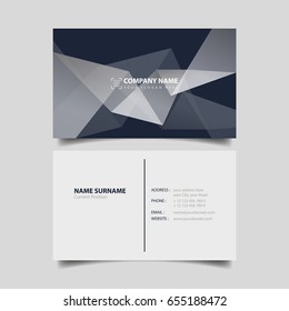 Business card design template. 
