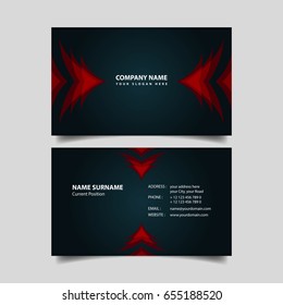 Business card design template. 