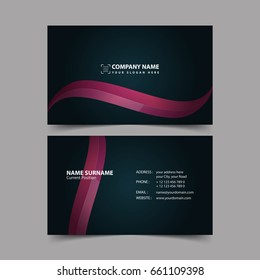 Business card design template. 