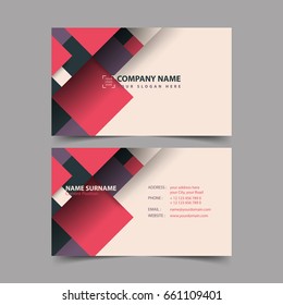Business card design template. 