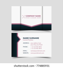 Business card design template. 