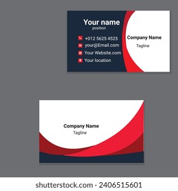 business card design template. black and white business card. 