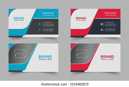 Business card design template, clean and professional , vector visiting card, business card template for business and personal use