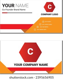 Business card design template, clean professional business card template, visiting card, business card template