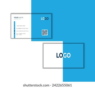 Business card design template, Clean professional business card template,
