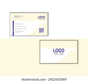 Business card design template, Clean professional business card template,