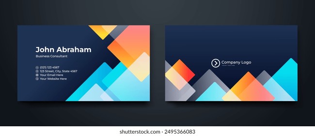 Business card design template, Clean professional business card template, visiting card, business card template.