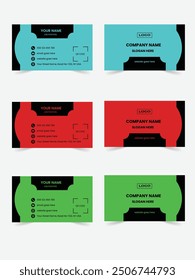 Business card design template clean corporate creative horizontal presentation business card orientation luxury elegant business card with front and back.
