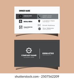 Business card design template, Clean professional business card template, visiting cards, business cards template. Professional Business card design and modern visiting card