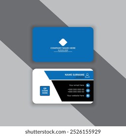 Business card design template, Clean professional business card template, visiting card, business card template.