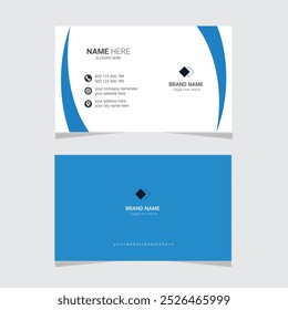 Business card design template, Clean professional business card template.