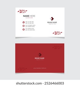 Business card design template, Clean professional business card template.