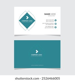 Business card design template, Clean professional business card template.