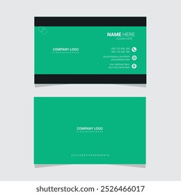 Business card design template, Clean professional business card template.