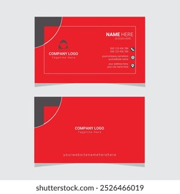 Business card design template, Clean professional business card template.