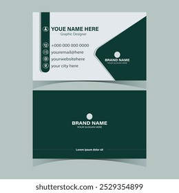 Business card design template, Clean professional business card template, visiting card, business card template.