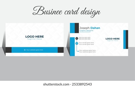 Business card design template, Clean professional business card template