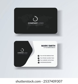 Business card design template, Clean professional business card template, visiting card, business card template.