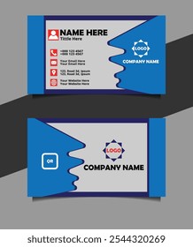 Business card design template, Clean professional business card template, visiting card, business card template. Creative and modern business cards template.