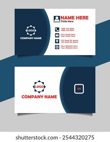 Business card design template, Clean professional business card template, visiting card, business card template. Creative and modern business cards template.