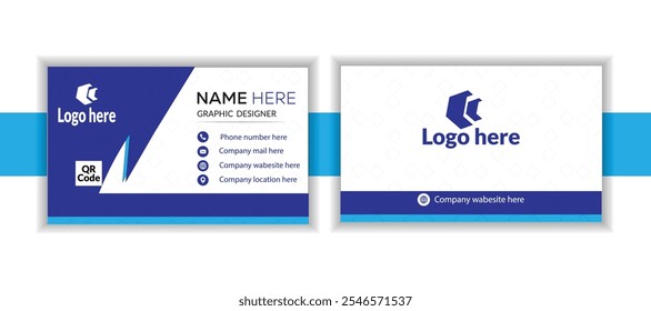 Business card design template, Clean professional business card template.