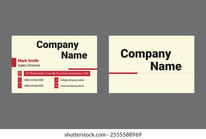 Business card design template, Clean professional business card template, visiting card, business card template.