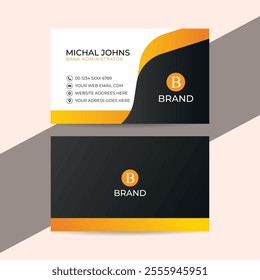 Business card design template, Clean professional business card template.