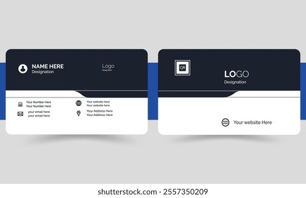 business card design template, Clean professional business card template