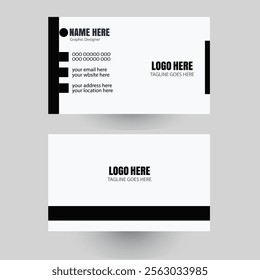 Business card design template, Clean professional business card template