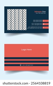 Business card design template, Clean professional business card template