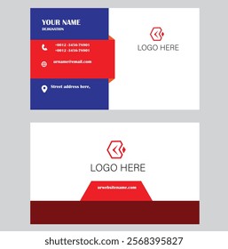 Business card design template, Clean professional business card template, visiting card, business card template