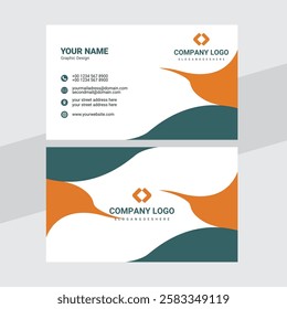business card design template Clean business card layout Vector illustration