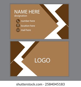 Business card design template, Clean professional business card template