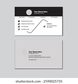 Business card design template, Clean professional business card template, visiting card, business card template.