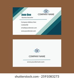 Business card design template, Clean professional business card template.