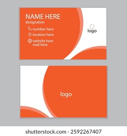Business card design template, Clean professional business card template, visiting card, 