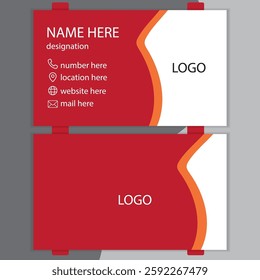 Business card design template, Clean professional business card template, visiting card, business card template.