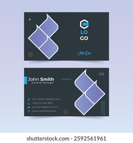 business card design template. Clean business card layout.