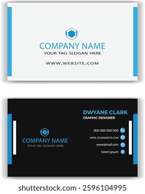 Business card design template, Clean professional business card template,
