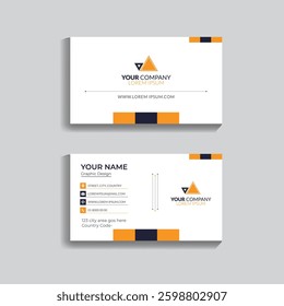 Business card design template, Clean professional business card template