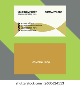 Business card design template, Clean professional business template, visiting card, business card template. Double-sided creative business card template. Portrait and landscape orientation. 