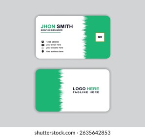 Business card design template, Clean professional business card template