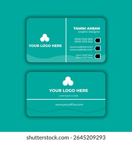 Business card design template, Clean professional business card template, visiting card, business card template.