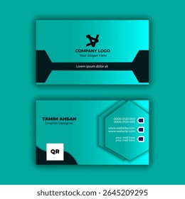 Business card design template, Clean professional business card template, visiting card, business card template.
