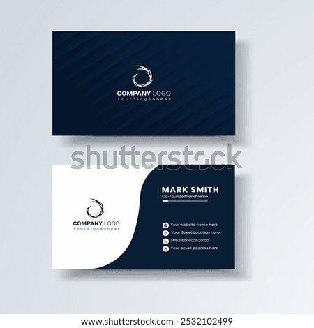 Business card design template, Clean professional business card template, visiting card, business card template.