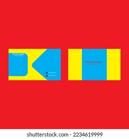 Business Card Design template color used Yellow,Cyan.