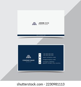 business card design template for corporate, business, branding identity, or personal